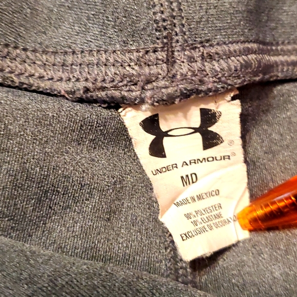 Under Armour Womens Compression HeatGear Below Knee Leggings Gray Sz MD - Picture 5 of 5